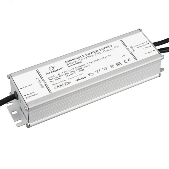 Блок питания ARPV-UH12240-PFC-DALI2-PH (12V, 20A, 240W) Arlight 040755