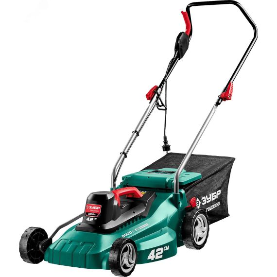 Газонокосилка сетевая 2000 Вт, ширина скашивания 4 ЗУБР ГСЦ-42-2000