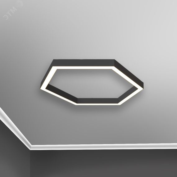 Светильник светодиодный RVE-LBX-HOLE-HEXA-1800-N (Шестиугольник с отв. 1800х1559х100мм S80мм 131Вт Накладной 4000К Белый) RVElektro RVE00001484