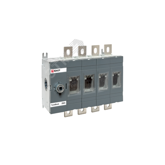 Рубильник 250A 4P без рукоятки управления TwinBlock EKF EKF tb-s-250-4p