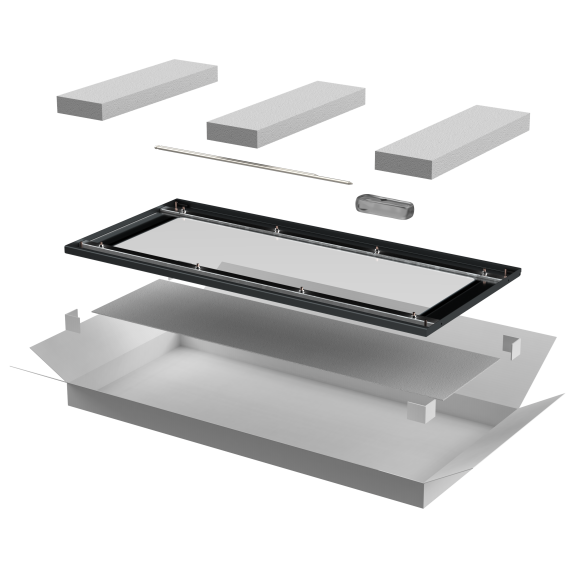 ITK LINEA N Дверь стеклянная 600мм для шкафа 24U черная