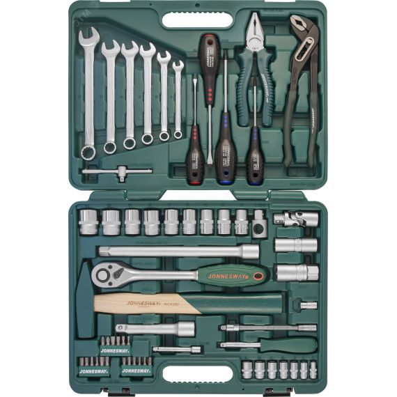 Набор инструмента универсальный 1/4'', 1/2''DR, 60 предметов Jonnesway S04H52460S
