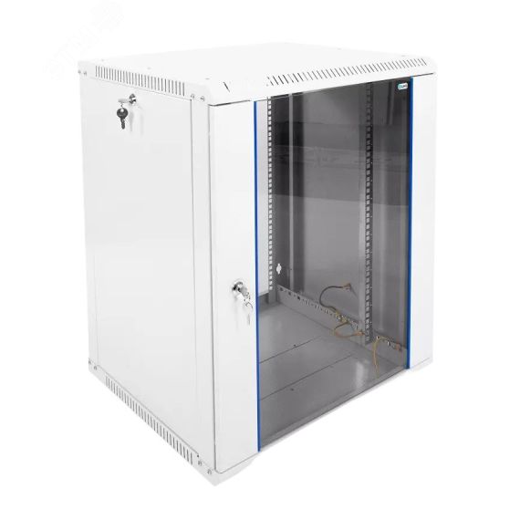 Шкаф телекоммуникационный настенный разборный 15U (600х520) дверь стекло ЦМО ШРН-Э-15.500