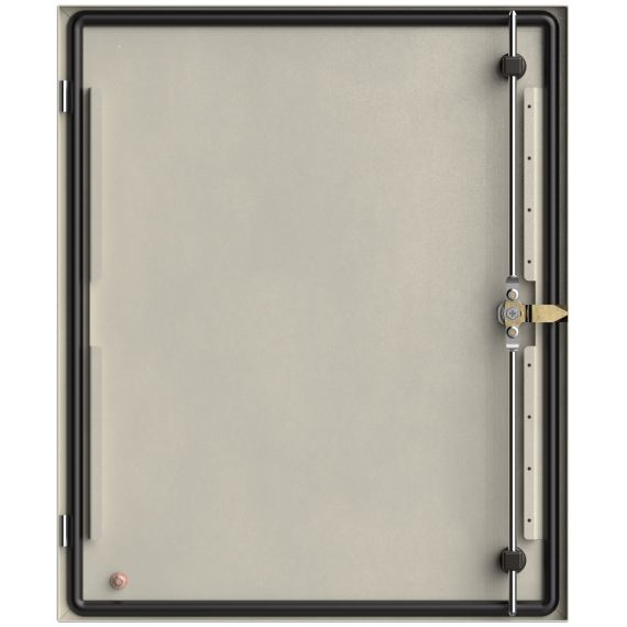 Трехточечное запирание двери одним поворотом ключа (для корпусов высотой от 500 мм).