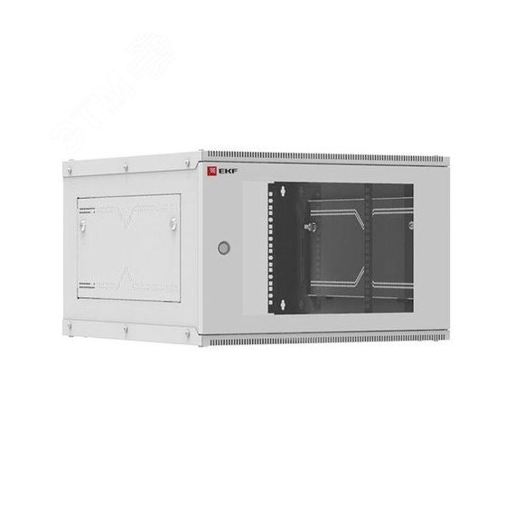 Шкаф телекоммуникационный настенный разборный 6U (600х650) дверь стекло, Astra A Basic EKF ITB6G650D