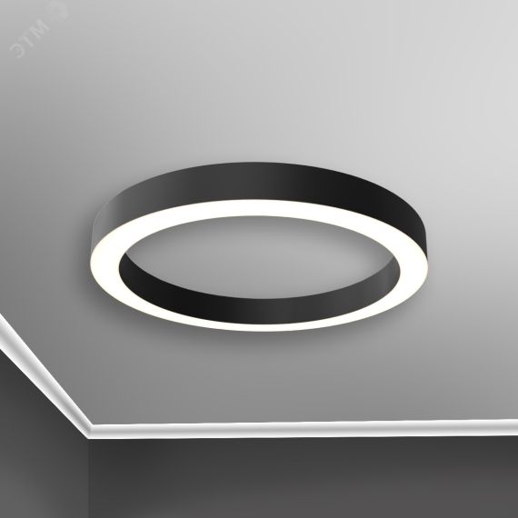 Светильник светодиодный RVE-LBX-HOLE-RING-500-N (Кольцо 500х500х100мм S80мм 33Вт Накладной 4000К Белый) RVElektro RVE00001272