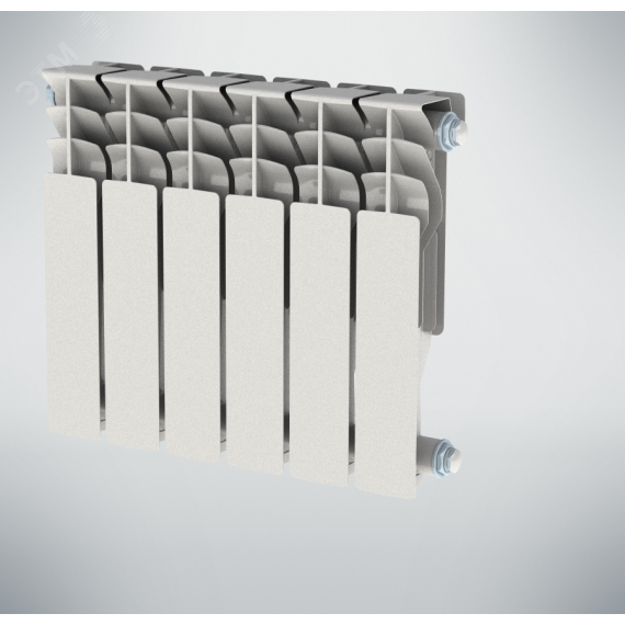 Радиатор алюминиевый секционный 350/100/15 боковое подключение НРЗ NRZRA3501000715