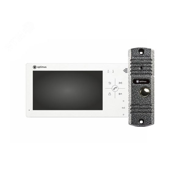 Комплект видеодомофона Optimus VM-7.0 (w)+ DS-700L (сереб.) Optimus CCTV VM-7.0+DS-700L_s