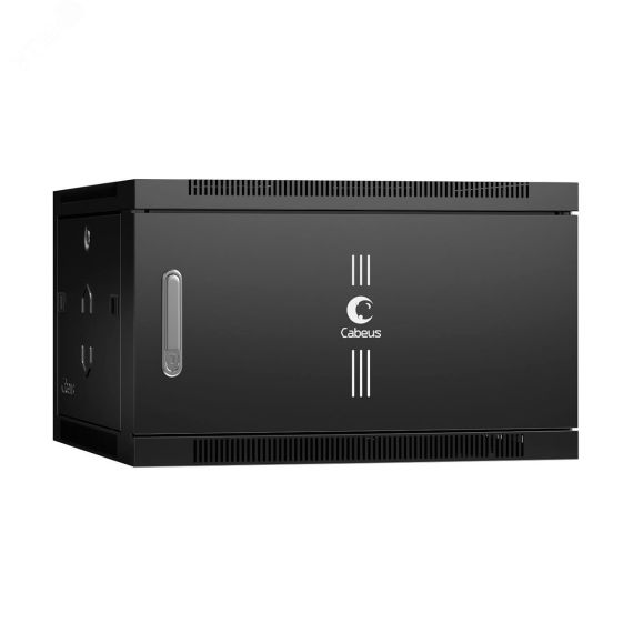 Шкаф телекоммуникационный настенный 19дюймов 6U Cabeus SH-05F-6U60/45m-BK