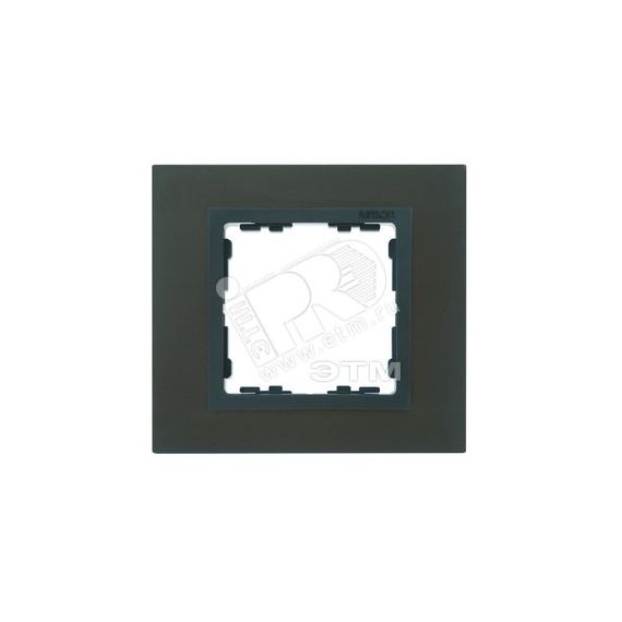 Рамка на 4 поста, S82N, свинец - графит (металл им.) Simon 82847-38
