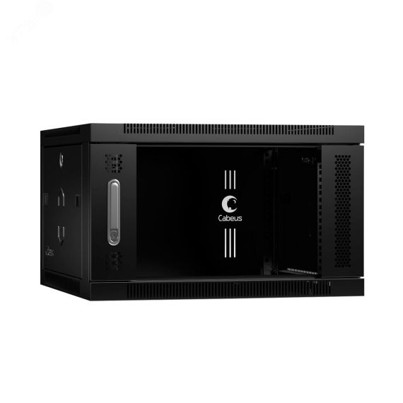 Шкаф телекоммуникационный настенный 19дюймов 6U Cabeus SH-05F-6U60/35-BK