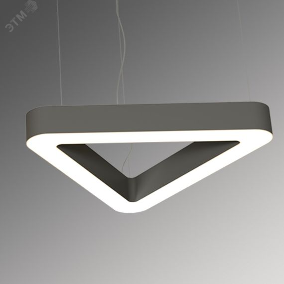 Светильник светодиодный RVE-LBX-HOLE-TRIO-SOFT-1400-P (Треугольник закругл. с отв. 1400х1246х100мм S80мм 104Вт Подвесной 4000К Белый) RVElektro RVE00000429