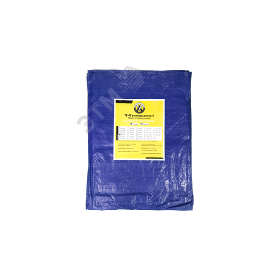 Тент п/э 10 x12м (180г/кв.м.) синий/серебро КМП 00-00011998