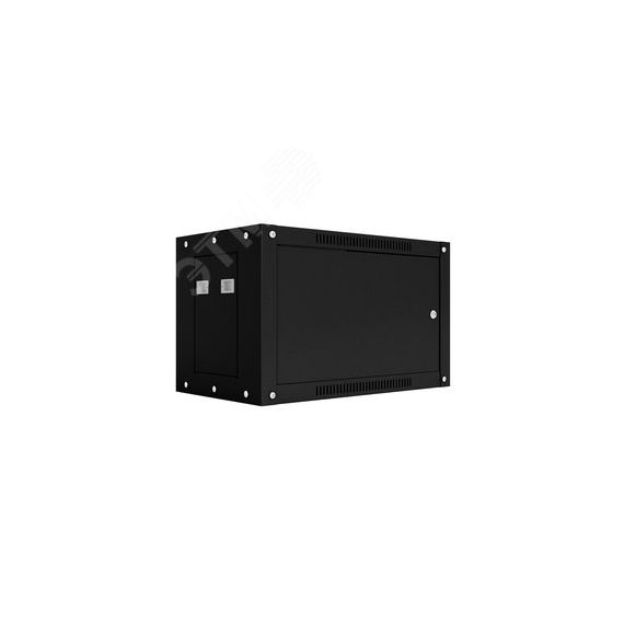 Шкаф настенный телекоммуникационный WS 15U 600х450х770мм, 2 профиля 19, дверь сплошная металл, боковые стенки съемные, разобранный, черный RAL 9005 NTSS NTSS-WSP15U6045FD-BL
