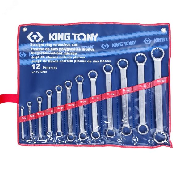 Набор накидных ключей, 6-32 мм 12 предметов King Tony 1C12MR