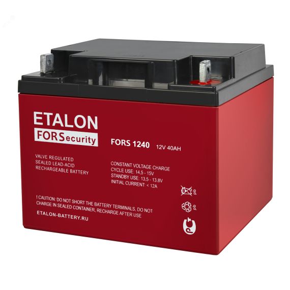 Аккумулятор FORS 12В 40Ач Etalon Battery FORS 1240