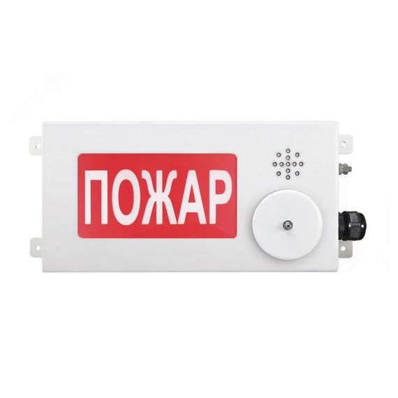 Оповещатель взрывозащищенный свето-звуковое табло малогабаритное ТСЗВ-Exm-М-Прометей-МИНИ, ''Газ    уходи'', К/Б, 12-36В Спектрон ТСЗВ-Exm-М-Прометей-МИНИ ГАЗ УХОДИ