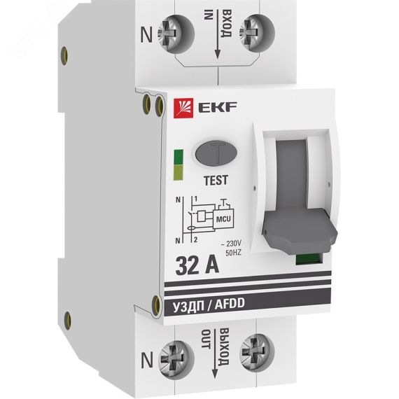 Устройство защиты от дугового пробоя (УЗДП) 2P 32А PROxima EKF afdd-2-32-pro