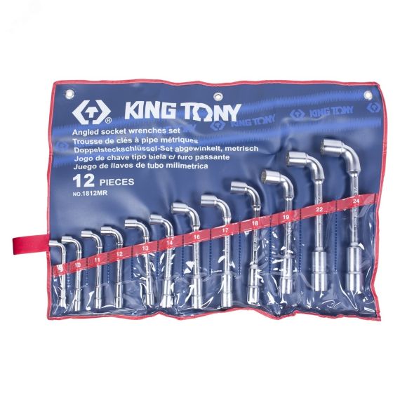Набор торцевых L-образных ключей, 8-24 мм, 12 предметов King Tony 1812MR