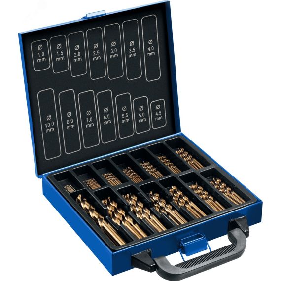 Набор сверл по металлу, 99шт(1-10мм), сталь Р6М5К5, класс А, кобальт ЗУБР 29626-H99