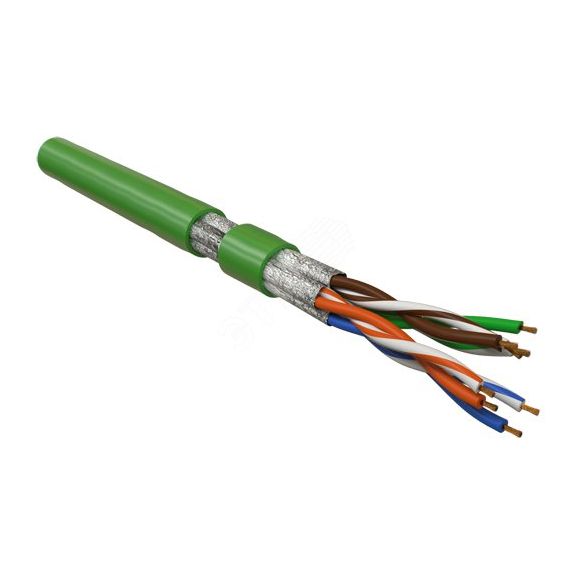 Кабель UFTP4-C6-P26-IN-LSZH-GN-100 (100 м)витая пара экранированная U/FTPкат.6 Hyperline 445076
