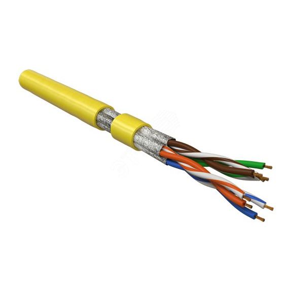 Кабель UFTP4-C6-P26-IN-LSZH-YL-100 (100 м)витая пара экранированная U/FTPкат.6 Hyperline 445080