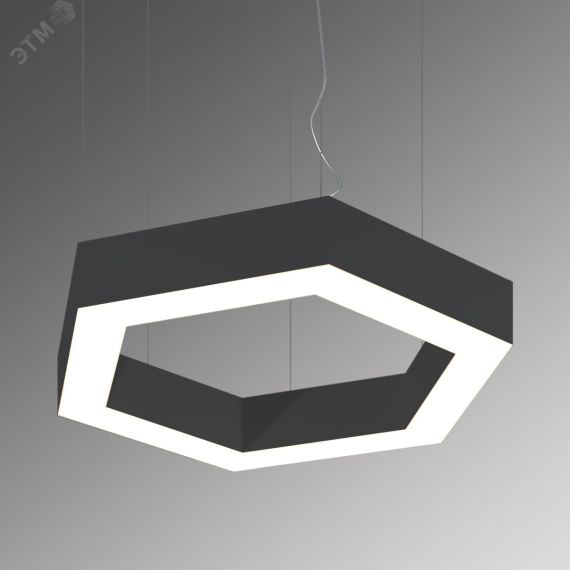 Светильник светодиодный RVE-LBX-HOLE-HEXA-1200-P (Шестиугольник с отв. 1200х1039х100мм S80мм 83Вт Подвесной 4000К Белый) RVElektro RVE00000376