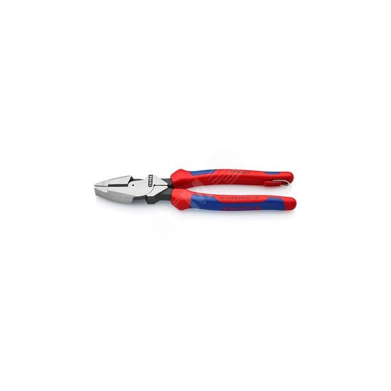 Плоскогубцы электромонтера Linemans Pliers резка - проволока средней твердости 46мм твердая проволока 3мм L=240мм двухкомпонентные рукоятки крепление  Knipex KN-0902240TBK