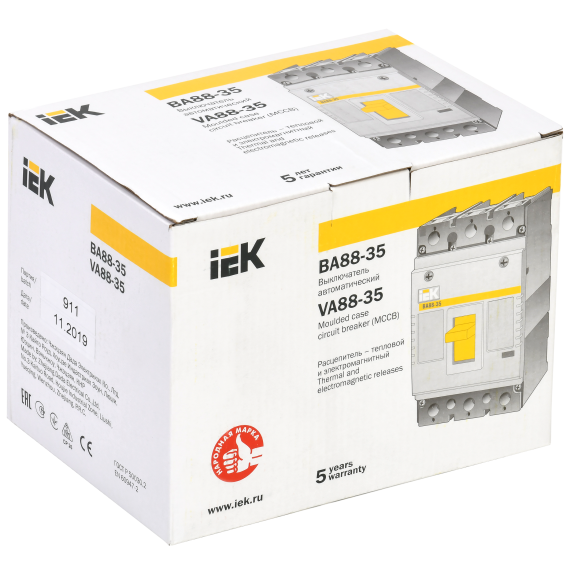 Выключатель автоматический ВА88-35 3Р 80А 35кА IEK