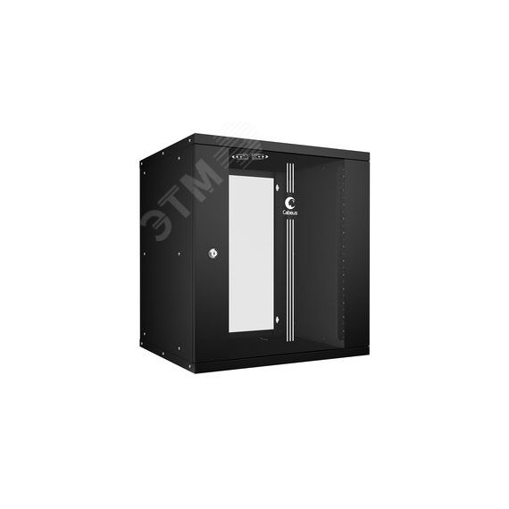 Шкаф телекоммуникационный настенный 19дюймов 12U Cabeus WSC-05D-12U55/45-BK