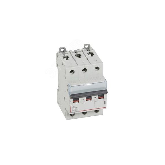 Выключатель автоматический трехполюсный 32А C DX3 10kА/16kА LEGRAND 409257
