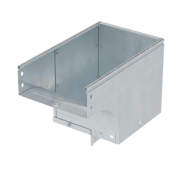 Угол CDSD 90 вертикальный внеш. переходник прав. осн.150 H100 в комплекте с крепежными элементами и соединительными пластинами, необходимыми для монтажа, горячеоцинкованный