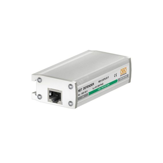 УЗИП для телекоммуникационных сетей 8 жил (CAT6, тип разъема RJ45), 41 В OBO Bettermann ND-CAT6/E-F