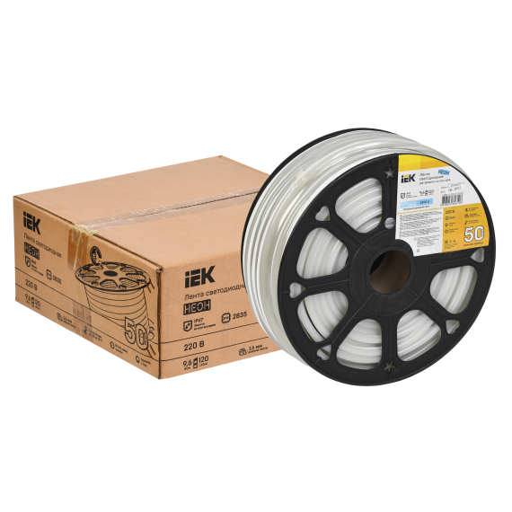 Лента светодиодная "неон" 50м LSR-2835W120-9,6-IP67-220В IEK