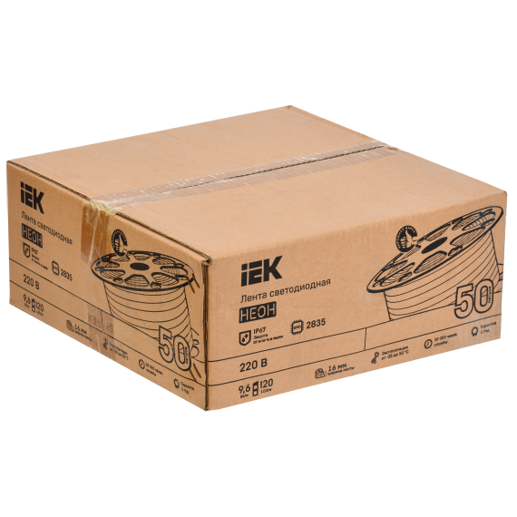 Лента светодиодная "неон" 50м LSR-2835W120-9,6-IP67-220В IEK