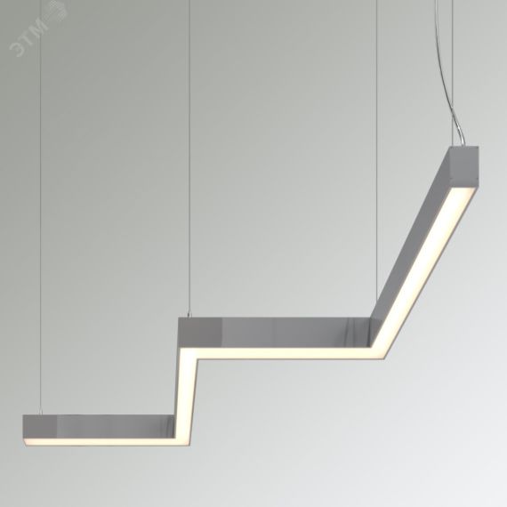 Светильник светодиодный RVE-PLS5070-BARRE-M-680-P (Зигзаг 680х223х70мм сег. 265мм 50x70мм 23Вт подвесной 4000K Анод) RVElektro RVE00000126