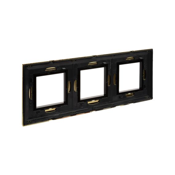 Рамка из металла, "Avanti", золотая, 3 поста (6 мод.)