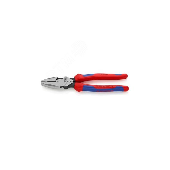 Linemans Pliers плоскогубцы электромонтёра с приспособлением для протяжки кабеля и обжима кабельных наконечников рез: проволока средней твёрдости 46 м Knipex KN-0912240SB