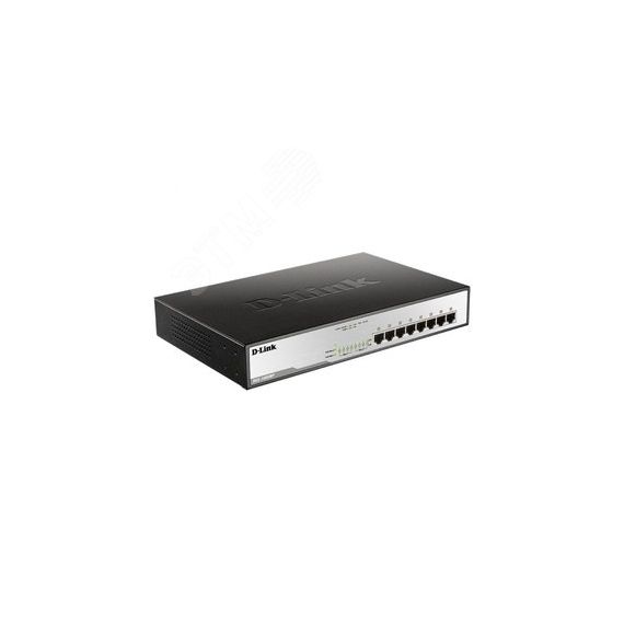 Коммутатор неуправляемый PoE 8 портов 10/100/1000 Мб/с, 140 Вт D-Link DGS-1008MP/B1A