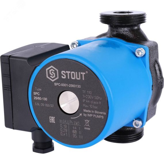 Насос циркуляционный 25/40-130 STOUT SPC-0010-2540130