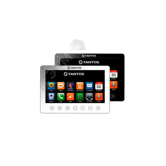 Монитор домофона цветной с диагональю 7'', сенсорные кнопки hand free Tantos Prime Slim black