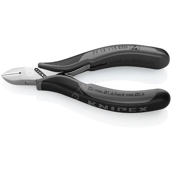 Кусачки боковые для электроники антистатические 115 мм Knipex KN-7712115ESD