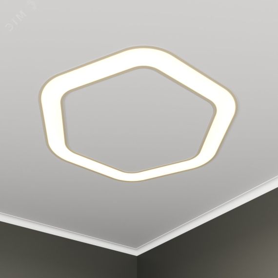 Светильник светодиодный RVE-LBX-HOLE-HEXA-SOFT-1230-V (Шестиугольник закругл. с отв. 1230х1134х100мм S80мм 87Вт встраиваемый 4000K Белый) RVElektro RVE00002999