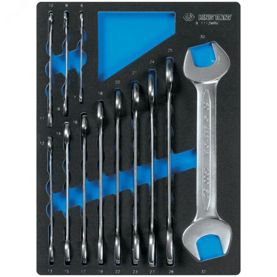 Набор рожковых ключей, ложемент, 12 предметов King Tony 9-1112MRV