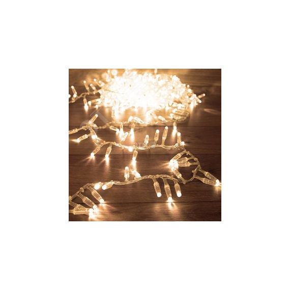 Гирлянда кластер 10 м, 400 LED, прозрачный ПВХ, IP65, соединяемая, свечение тёплый белый Neon-Night 303-646