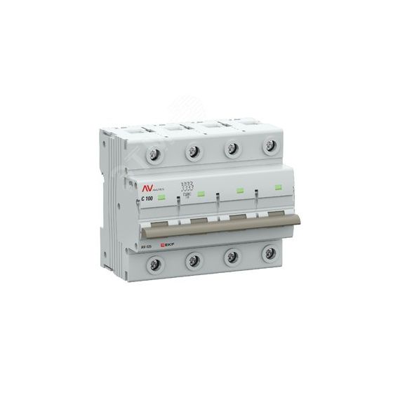Выключатель автоматический AV-125 4P 100A (D) 10kA EKF AVERES EKF mcb125-4-100D-av