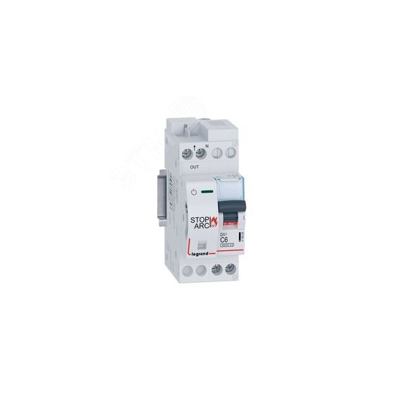 УЗДП DX3 Stop Arc 1P+N C6A 6000A (c авт. выключателем) LEGRAND 415928