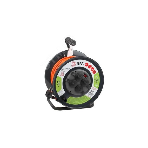 Удлинитель силовой RMx-4es-3x1.5-50m-IP44 на м. катушке c/з 4 гн 50м ПВС 3х1.5 RMx-4es-3x1.5-50m-IP44 ЭРА Б0046852