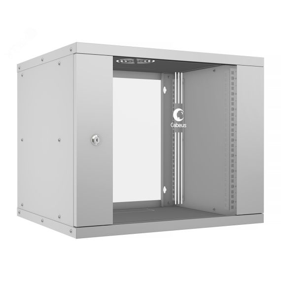 Шкаф телекоммуникационный настенный 19дюймов 9U Cabeus WSC-05D-9U55/45