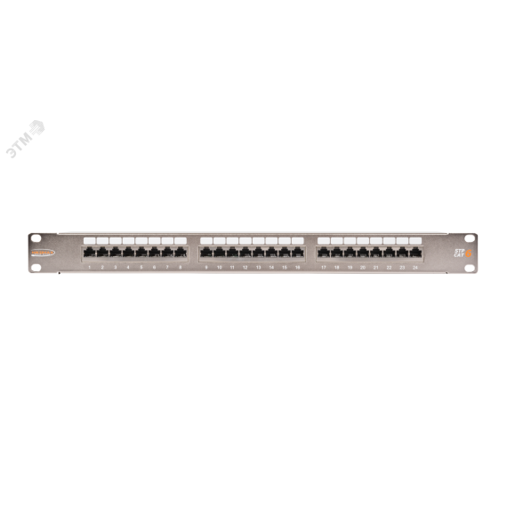 Панель 19'', 1U, 24 порта, Кат.6, RJ45/8P8C, экран., металлик NIKOMAX/NIKOLAN NMC-RP24SE2-1U-MT